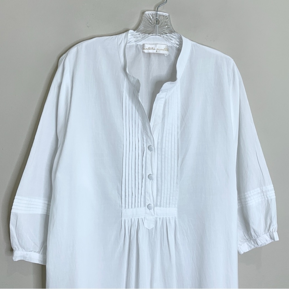 Natalie Martin Sammie Maxi Dress (Sz S) Cotton Voile White - Picture 4 of 16